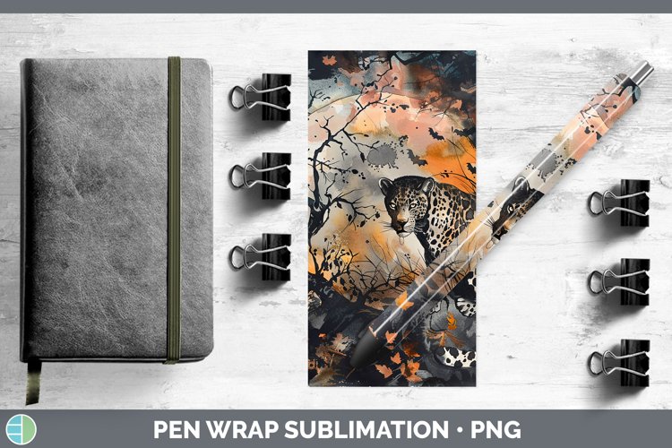 Gothic Leopard Pen Wrap Sublimation Epoxy Pen Designs