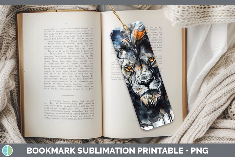 Gothic Lion Bookmark Sublimation Printable Designs