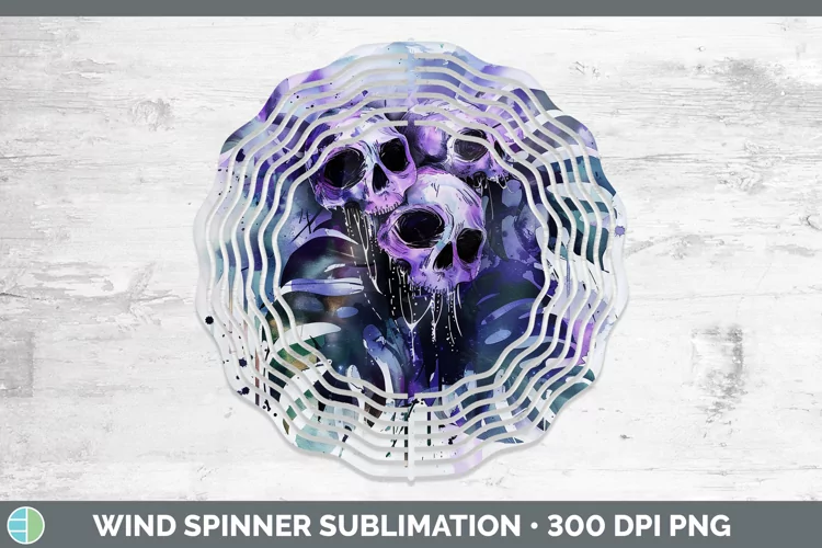Gothic Monstera Wind Spinner Sublimation Spinner Designs
