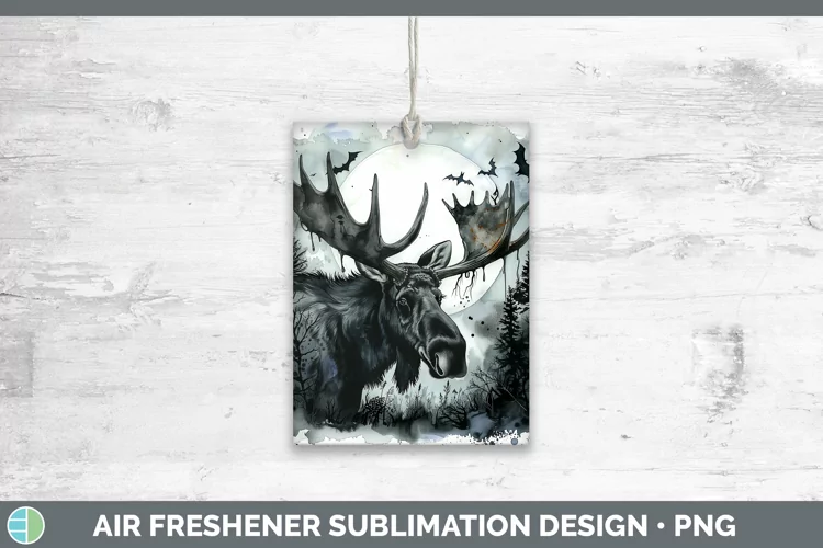 Gothic Moose Air Freshener Sublimation Car Freshener Designs