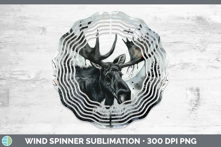 Gothic Moose Wind Spinner Sublimation Spinner Designs