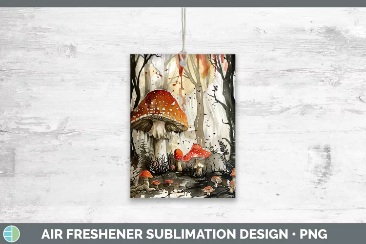 Gothic Mushroom Air Freshener Sublimation Car Freshener Desi