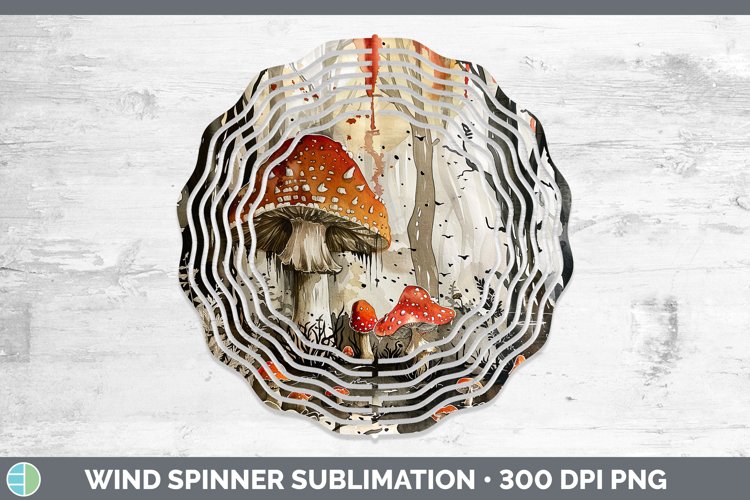 Gothic Mushroom Wind Spinner Sublimation Spinner Designs