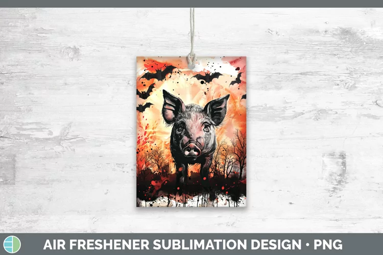 Gothic Pig Air Freshener Sublimation Car Freshener Designs