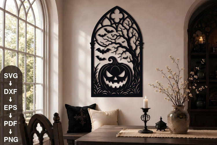 Gothic Pumpkin Halloween SVG