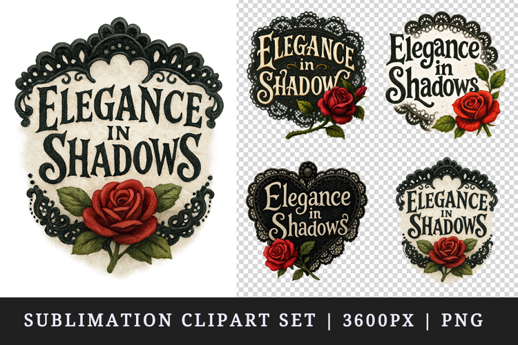 Gothic Quote clipart printable sublimation design png