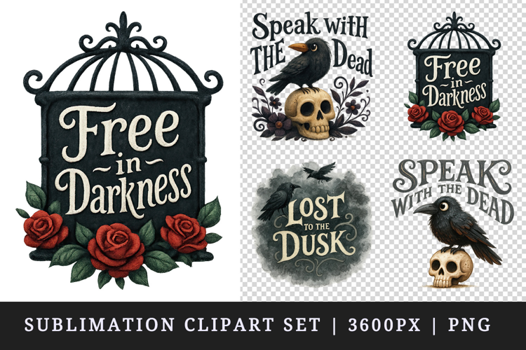 Gothic Quote clipart printable sublimation design png
