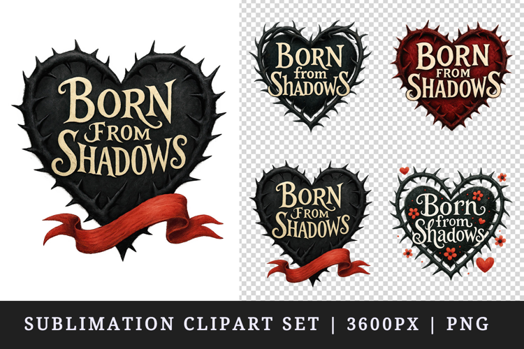 Gothic Quote clipart printable sublimation design png
