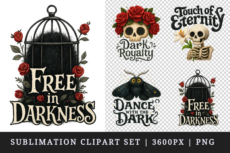 Gothic Quote clipart printable sublimation design png