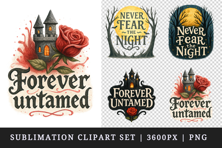 Gothic Quote clipart printable sublimation design png