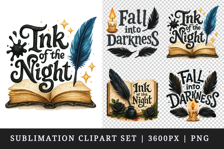 Gothic Quote clipart printable sublimation design png