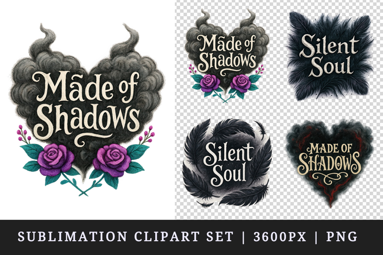 Gothic Quote clipart printable sublimation design png