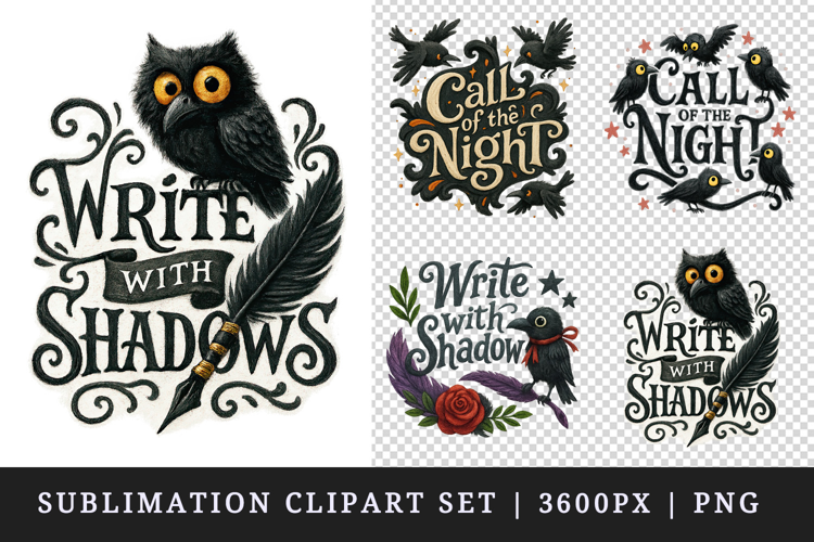 Gothic Quote clipart printable sublimation design png
