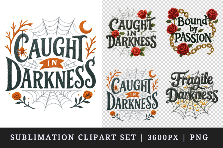 Gothic Quote clipart printable sublimation design png