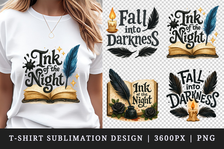 Gothic Quote t-shirt printable sublimation design png