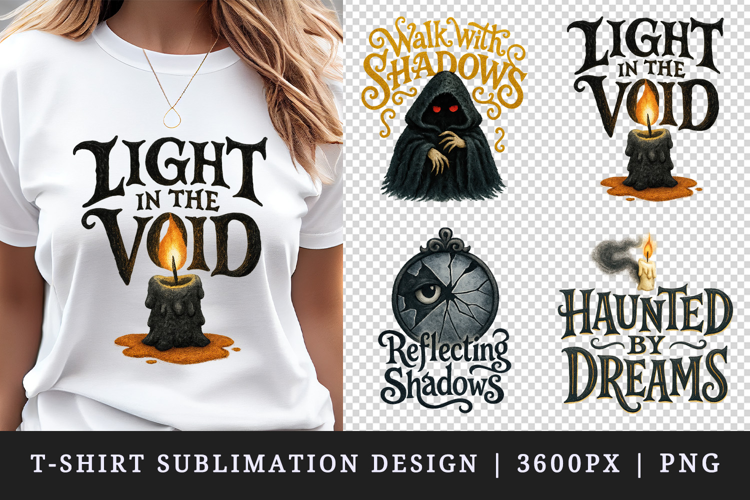 Gothic Quote t-shirt printable sublimation design png