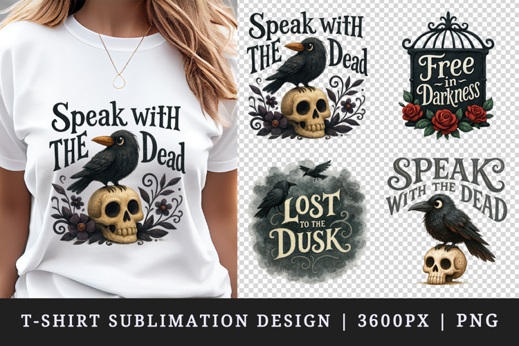 Gothic Quote t-shirt printable sublimation design png