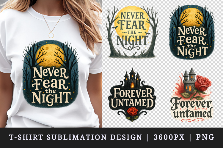 Gothic Quote t-shirt printable sublimation design png