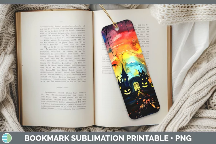 Gothic Rainbow Bookmark Sublimation Printable Designs
