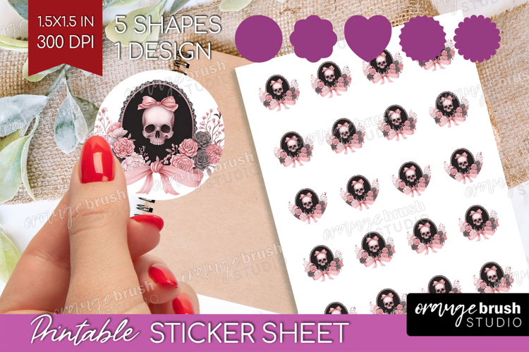 Cute Skull Clipart Image 8