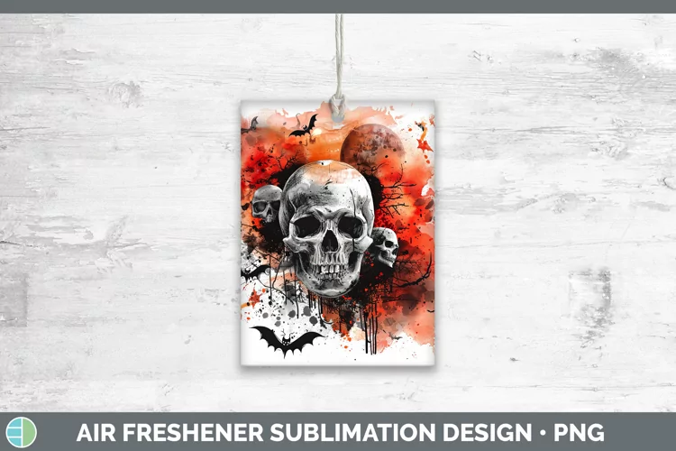Gothic Skull Air Freshener Sublimation Car Freshener Designs
