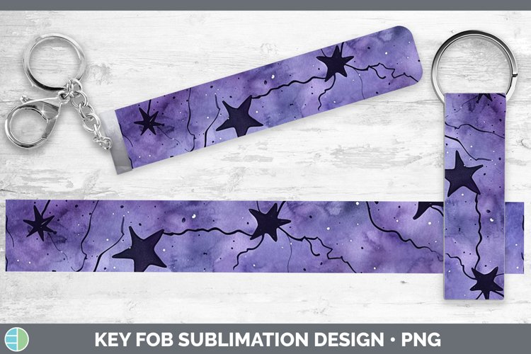 Gothic Stars Key Fob Sublimation Wristlet Designs