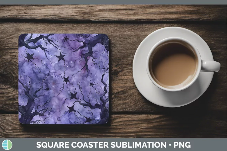 Gothic Stars Square Coaster Sublimation Coaster Designs