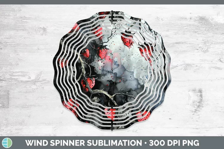 Gothic Strawberry Wind Spinner Sublimation Spinner Designs
