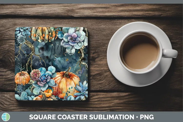 Gothic Succulents Square Coaster Sublimation Coaster Designs