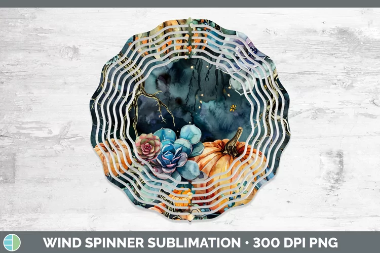 Gothic Succulents Wind Spinner Sublimation Spinner Designs