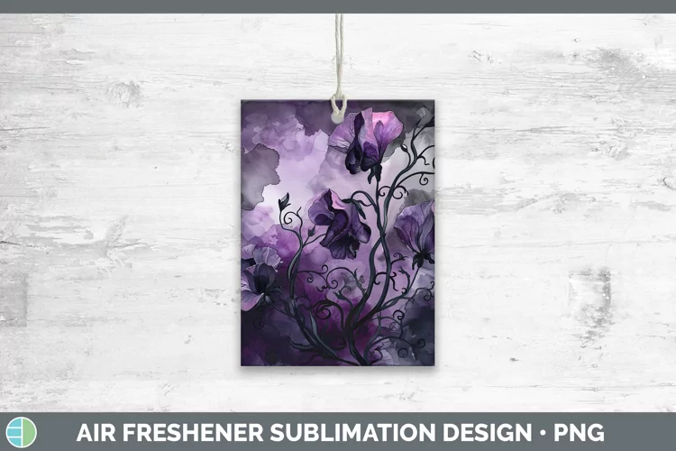 Gothic Sweet Pea Air Freshener Sublimation Car Freshener Des