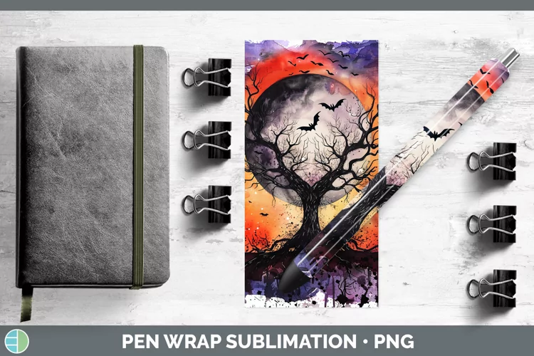 Gothic Tree of Life Pen Wrap Sublimation Epoxy Pen Designs