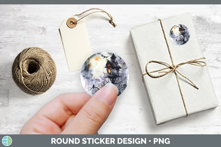 Gothic Treehouse Stickers | Round Labels Designs