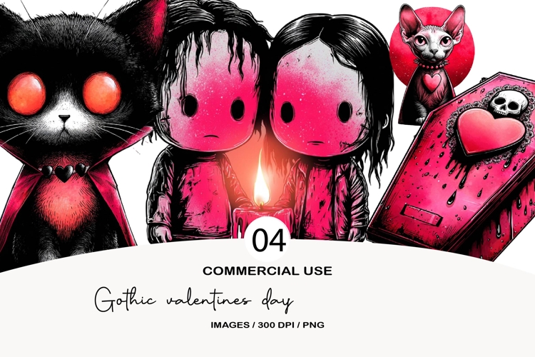 Gothic valentines day Sublimation