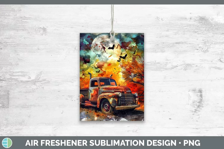 Gothic Vintage Truck Air Freshener Sublimation Car Freshener