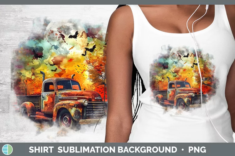 Gothic Vintage Truck Shirt Sublimation Sublimation Backgroun