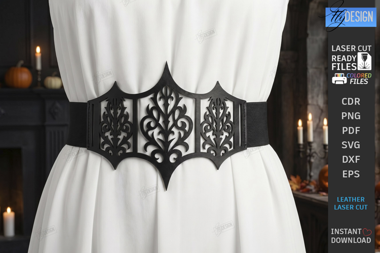 Gothic Waist Belt Laser Cut | Corset Belt | Gothic Accessory