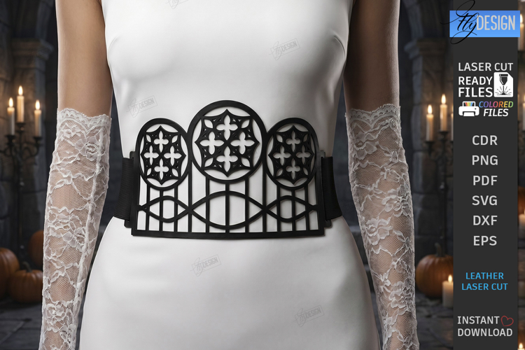 Gothic Waist Belt Laser Cut | Corset Belt | Gothic Accessory