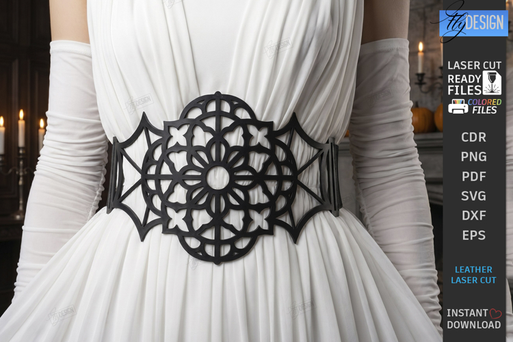 Gothic Waist Belt Laser Cut | Corset Belt | Gothic Accessory