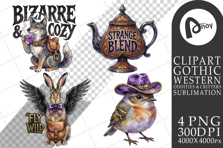 Western Cryptid Tea Party Sublimation