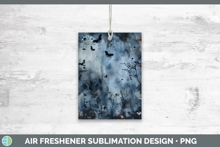 Gothic Wild Flowers Air Freshener Sublimation Car Freshener