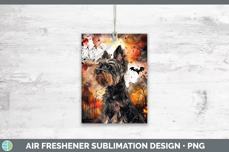 Gothic Yorkshire Terrier Air Freshener Sublimation Car Fresh