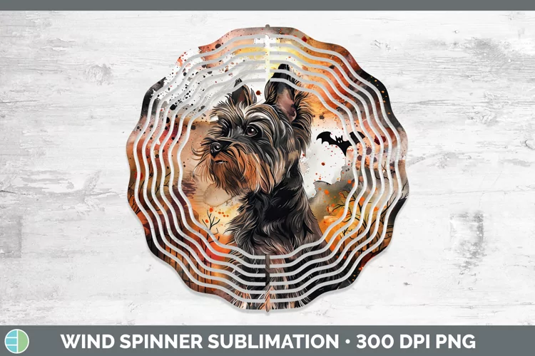 Gothic Yorkshire Terrier Wind Spinner Sublimation Spinner De