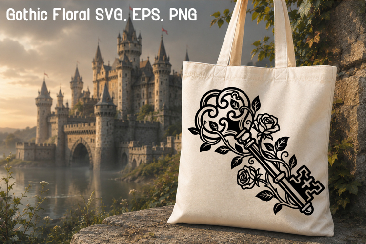 Gothic Floral SVG Design | Gothic Flower SVG