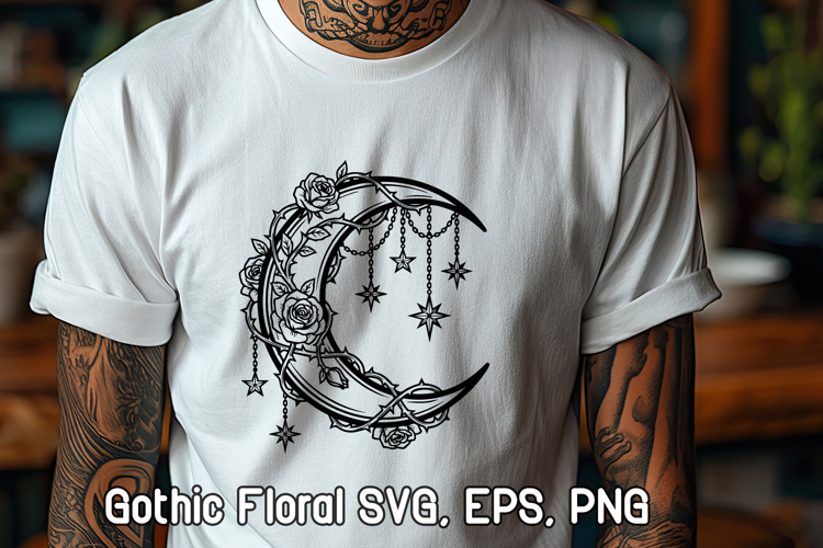 Gothic Floral SVG Design | Mystical Floral SVG