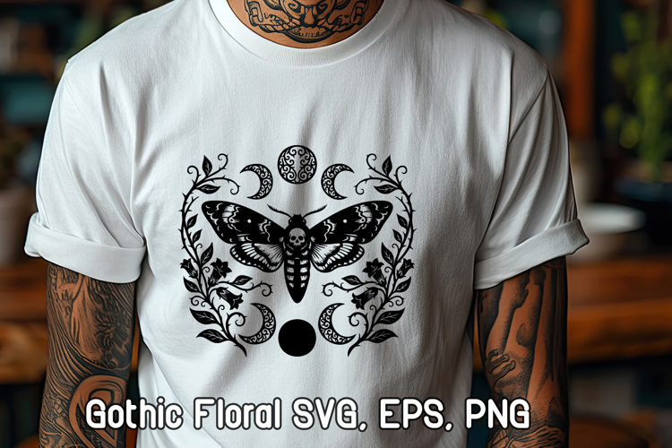 Gothic Floral SVG Design | Mystical Floral SVG