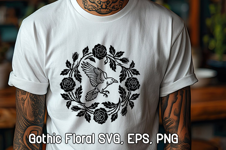 Gothic Floral SVG Design | Mystical Floral SVG