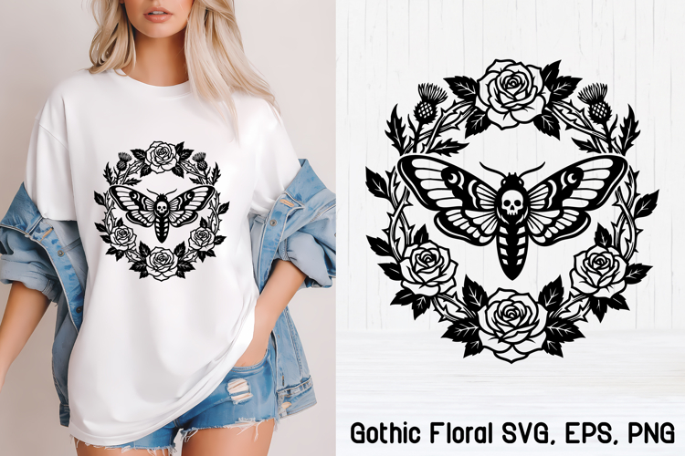 Gothic Floral SVG Design | Mystical Floral SVG