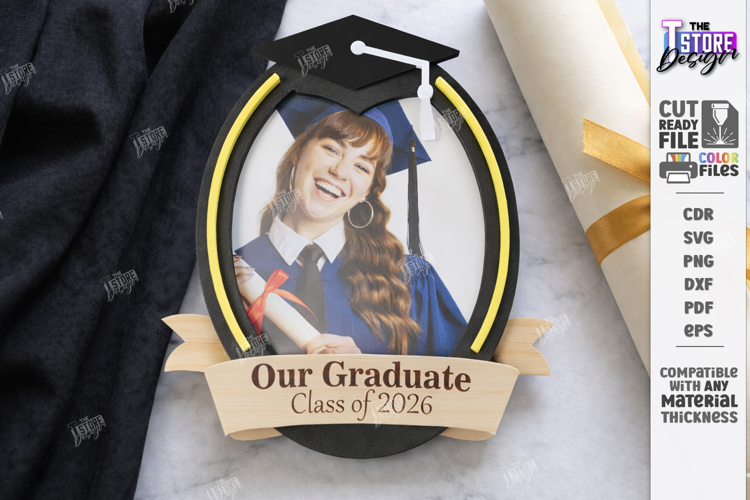 Graduation Mini Photo Frame Laser Cut | Class of 2026 | Grad