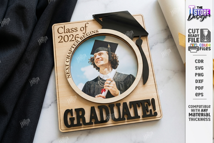Graduation Mini Photo Frame Laser Cut | Class of 2026 | Grad